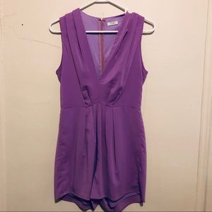 Tobi Purple V Neck Romper